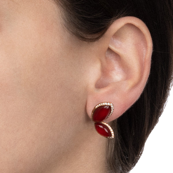 Les Papillons Red Earrings