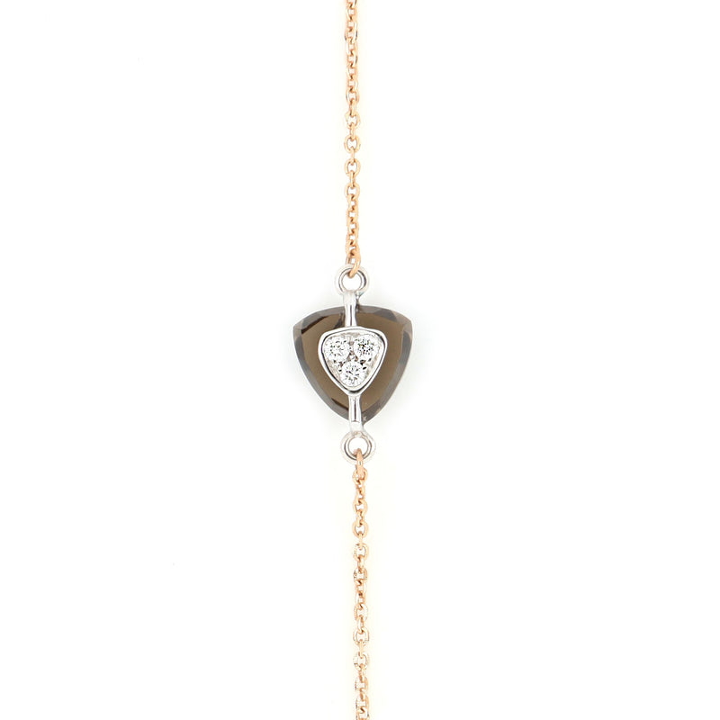 Collana Les Petits Bonbons 110 cm con Pietre di Colore e Diamanti Particolare Charm Triangolo